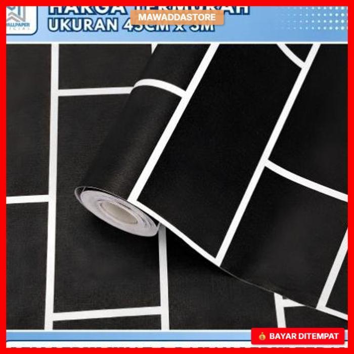 Wallpaper Dinding Motif Bata Hitam Wallpaper Dinding Bata Hitam Wallpaper Dinding Kamar Motif Bata H