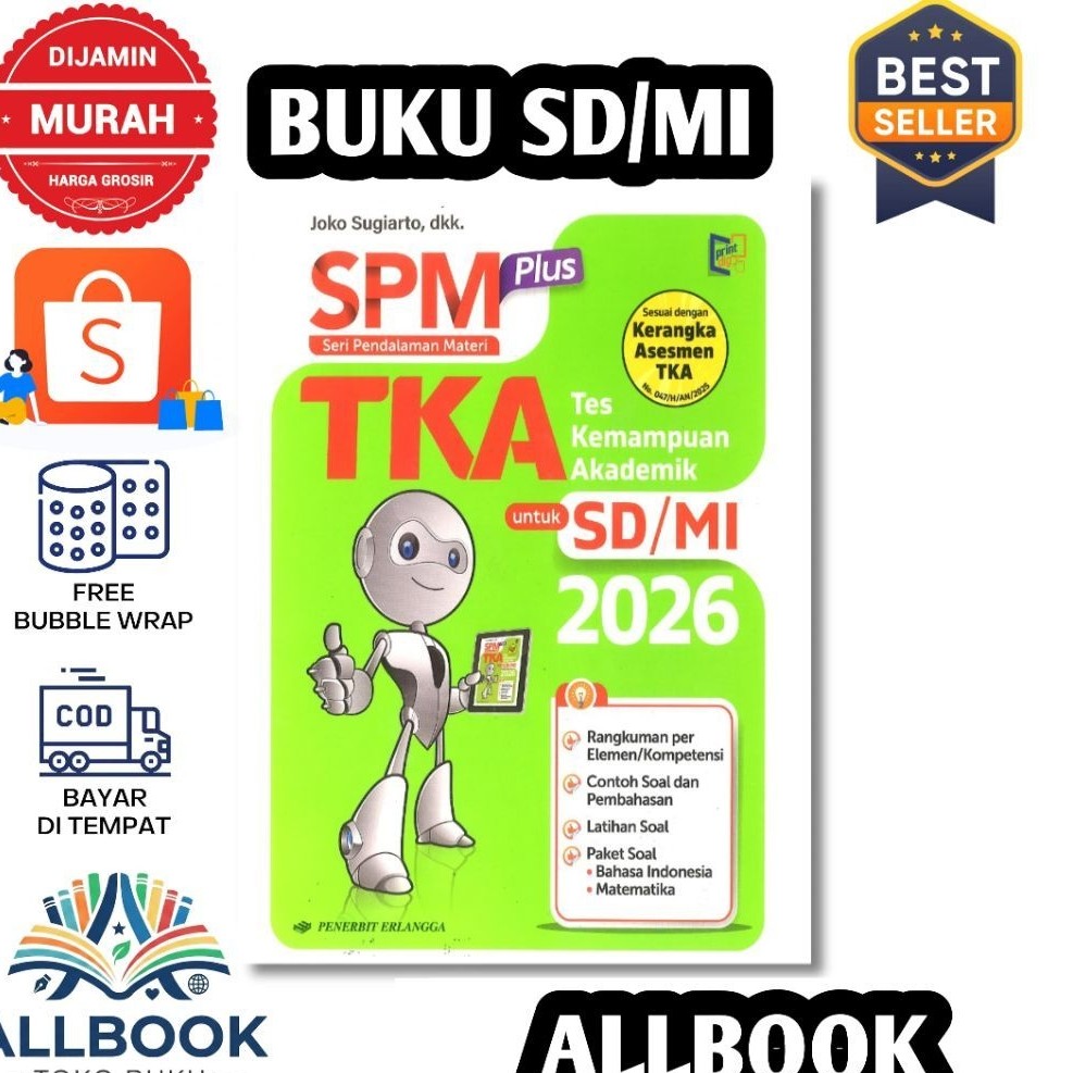 ERLANGGA SPM PLUS TKAERLANGGA SPM PLUS TKA 2026 SD/MI + KUNCI JAWABAN TERBARU