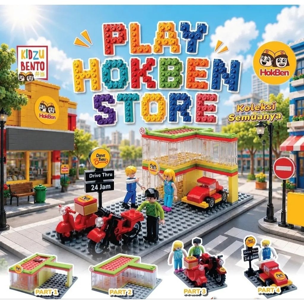Mainan Anak Hokben Hoka Bento Kidzu Robot Robozord Toys Toy Kendaraan Truck Vehicle Transformer