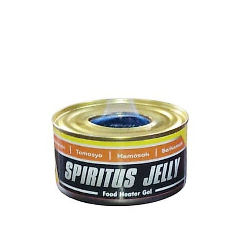 Sterno baleva spirtus gel kaleng pendek . pemanas prasmanan api biru