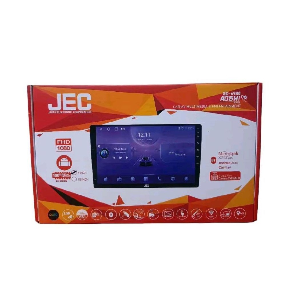 Head unit Android Ram 2/32 GB Jec samurai Carplay 9 inchReady stock... headu unit android merk JEC 9
