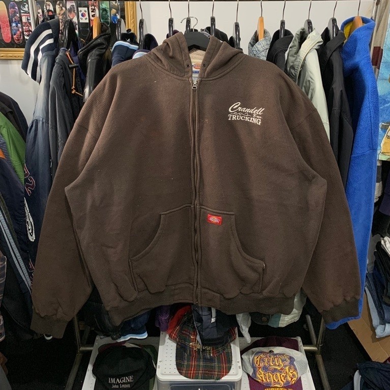 Vintage Dickies Workwear Double Zip Hoodie