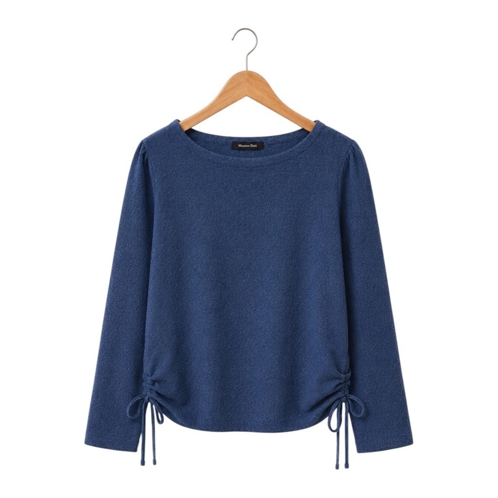 (S) Long Sleeve Sweater Textured Massimo Dutti