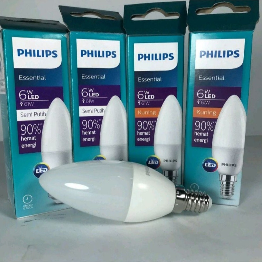 LAMPU LED CANDLE CANDLE LILIN E14 FITING KECIL E 14 HIAS DEKORASI LIGHT 6W 6 WATT