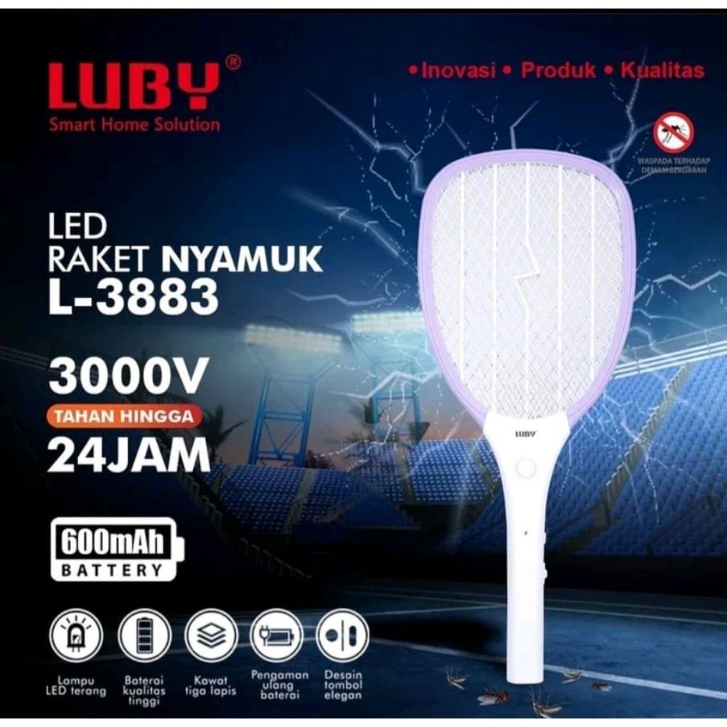 Pembasmi hama / Raket Nyamuk Luby L3882/L3882/L3883
