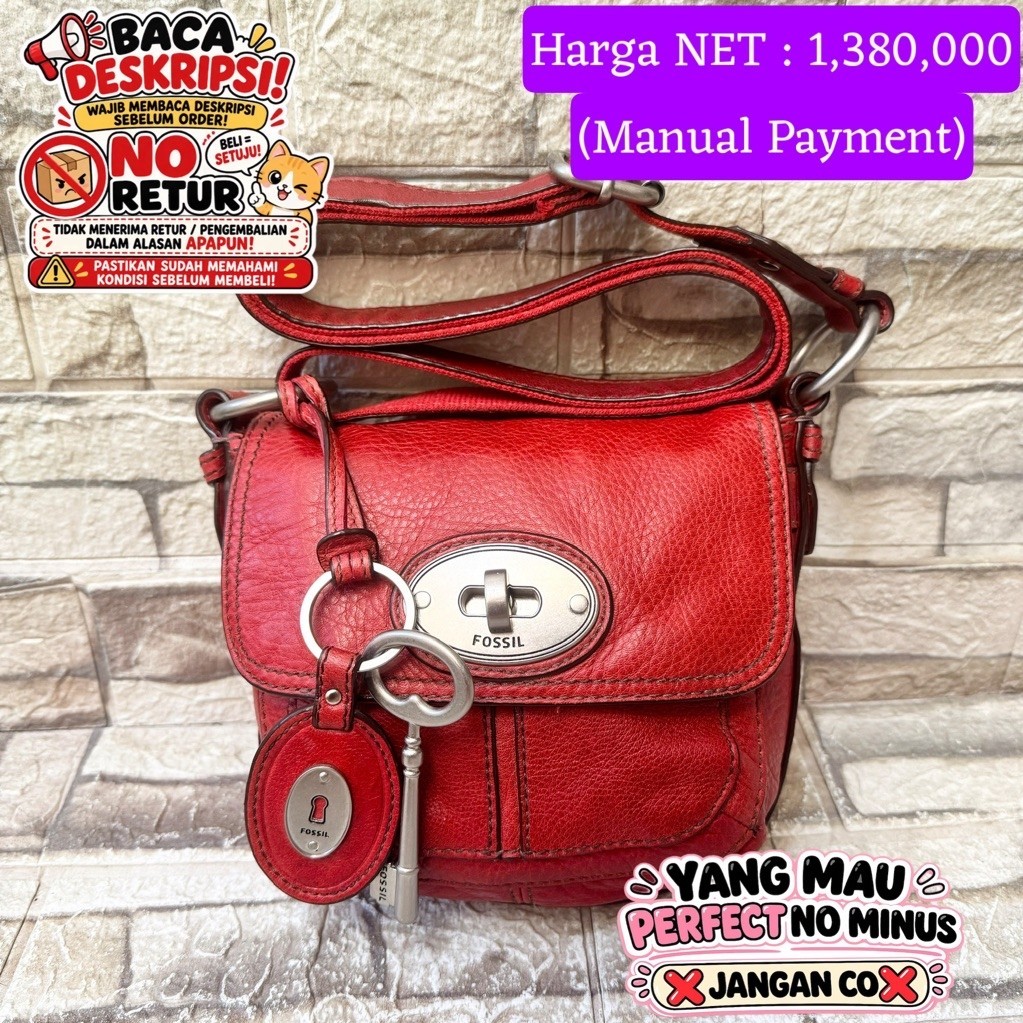 923# NET-Preloved Fossil Maddox Turnlock Twistlock Red