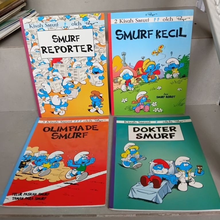 Buku Komik Smurf oleh Peyo Smurf Reporter Smurf Kecil Olimpiade Smurf Dokter Smurf