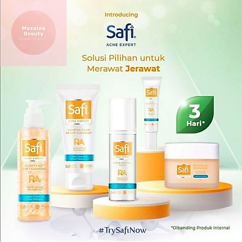 Safi Acne Expert Series All Variant Whipped Foam Serum Cleanser l Clarifying 2 in 1 l Treatment Gel 