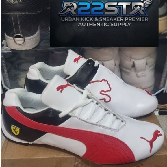 SEPATU SNEAKERS SZ 40/250 PUMA Ferrari (SF) x Puma Future Cat OG Leather SF White Rosso Corsa Red Bl