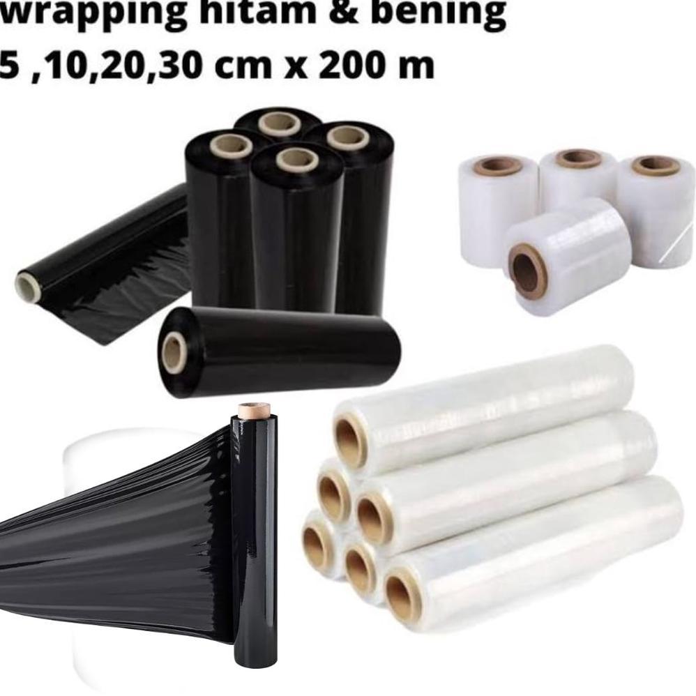 Plastik Wrapping Bening Hitam LLDPE Elastis