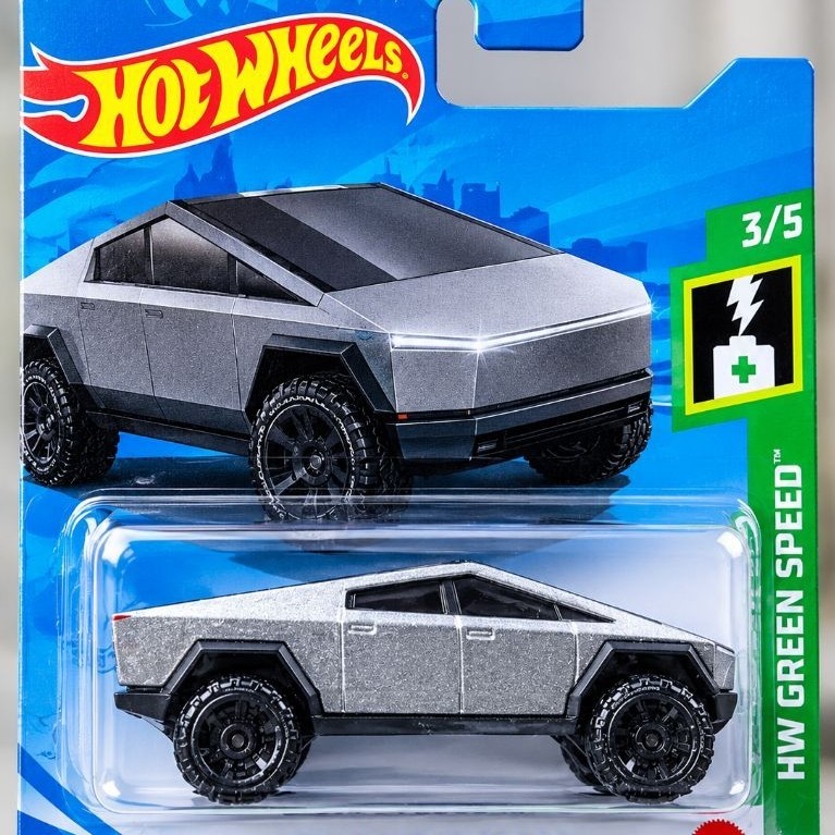 hotwheels tesla cyber truck shortcard