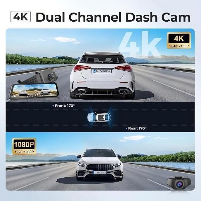 Lingdu Dashcam LD4K - 4K+1080P