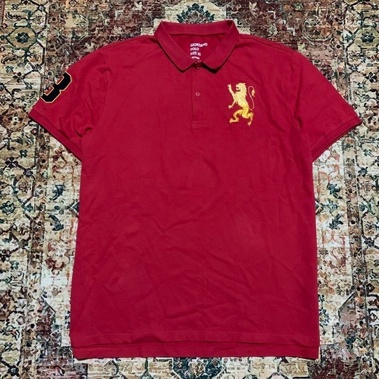 Polo Shirt Giordano Lion Red