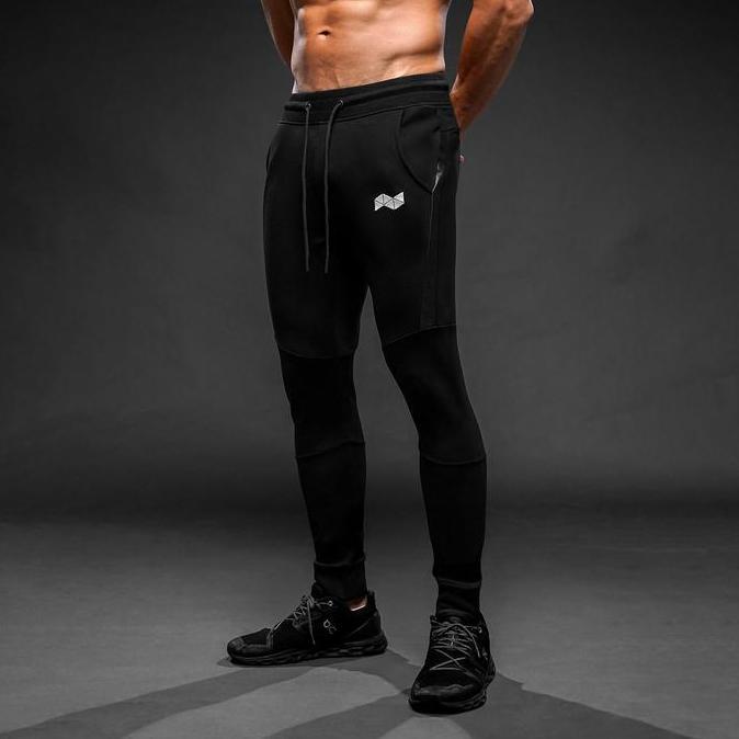 NEVERES Leather Stripe Jogger