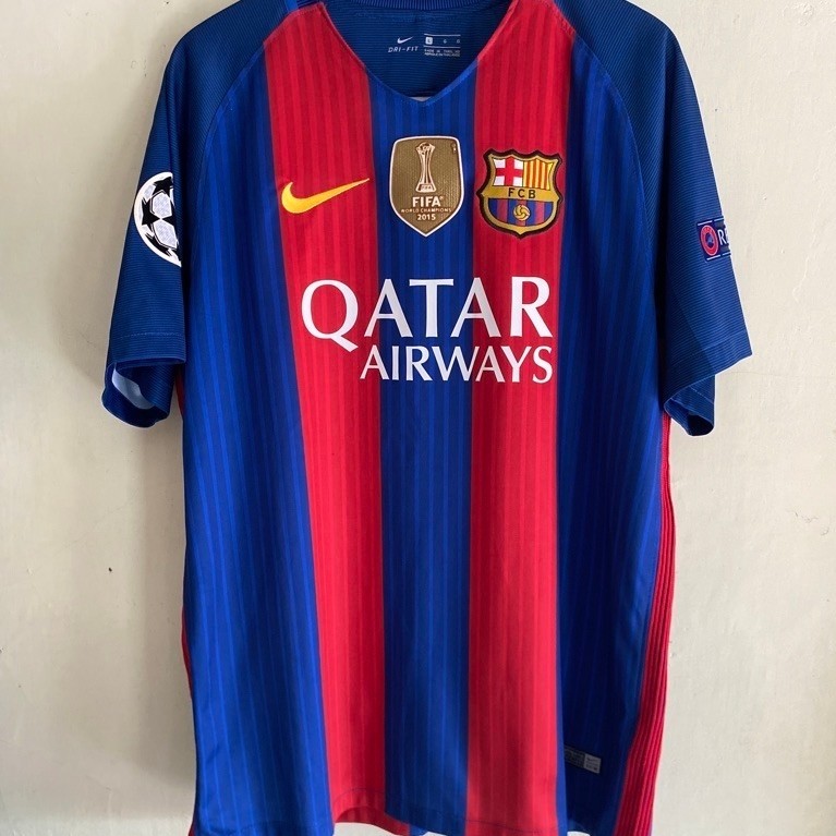 Jersey Retro Barcelona Home MESSI 10 (2016 2017) Rare Langka