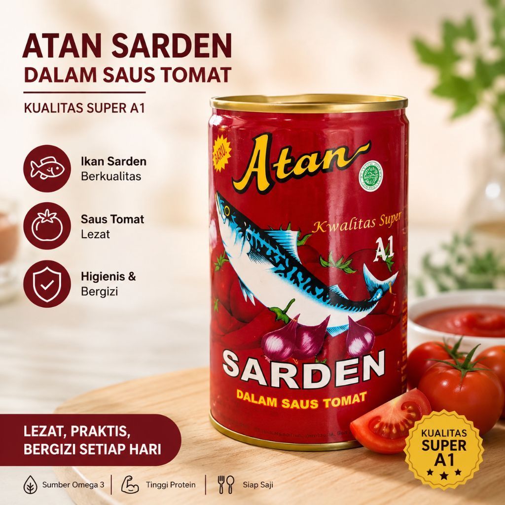 ATAN SARDEN IKAN KALENG SAUS TOMAT