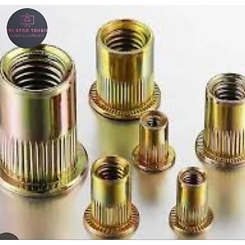 Mur Rivet nut M5 besi kuning Rivet nut M5 besi putih Rivet nut M5 alumunium Rivet nut M5 stainless R