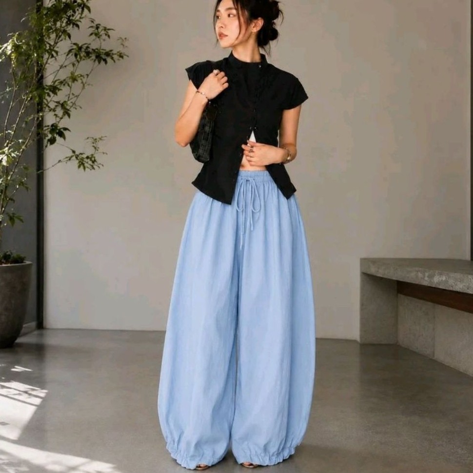 Aira Balloon Wide Pants - Barrel Pants - Celana Balloon - Barrel Pants - Wide Leg Pants - Celana Bal