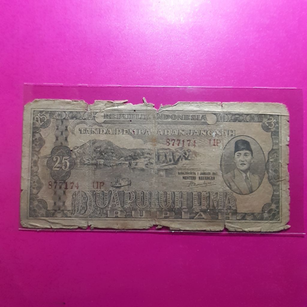 uang 25 rupiah ori 1947