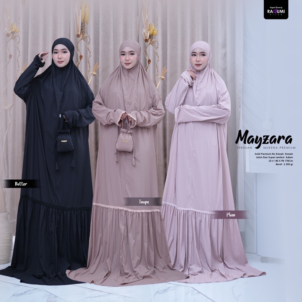 RAQUMI HIJAB // MAYZARA MUKENA TRAVELLING // MUKENA NYAMAN // MUKENA TRAVELING//ORI BY RAQUMI HIJAB