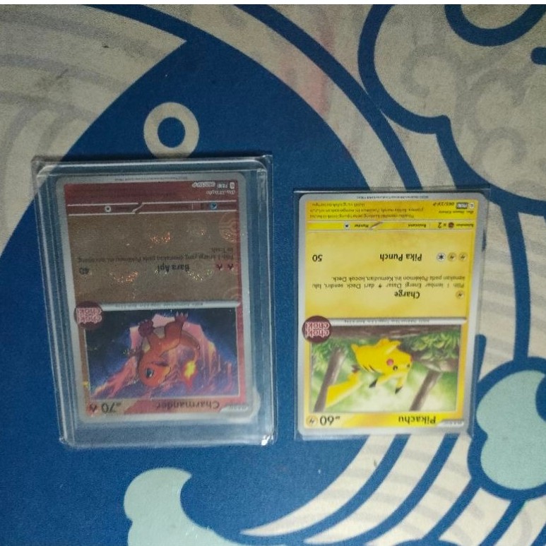 kartu pokemon edisi Choki Choki Pikachu & charmander
