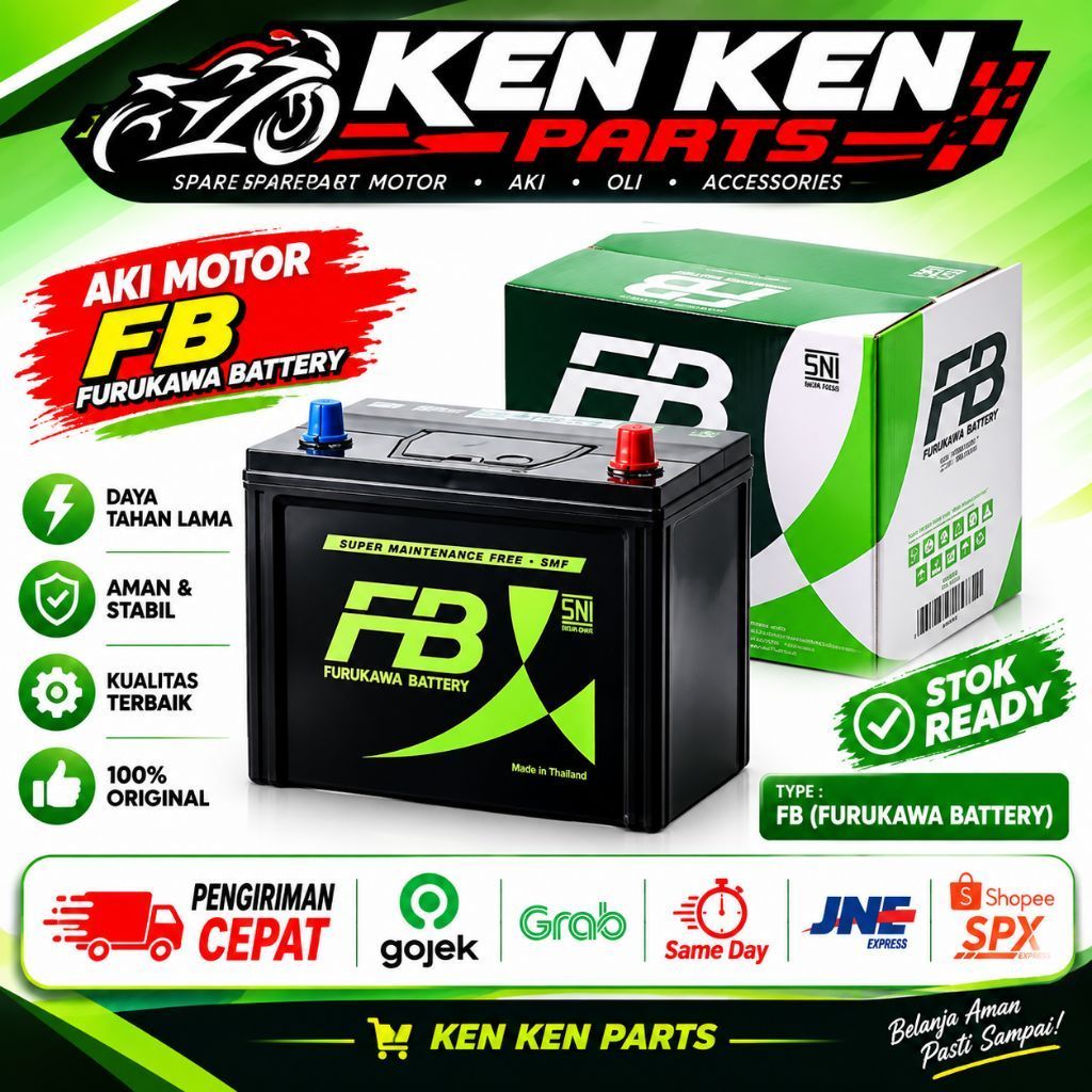 Aki Kering Furukawa Battery 38B19L / NS40ZL 35Ah 12V Aki mobil Honda Brio, Fred, Jazz