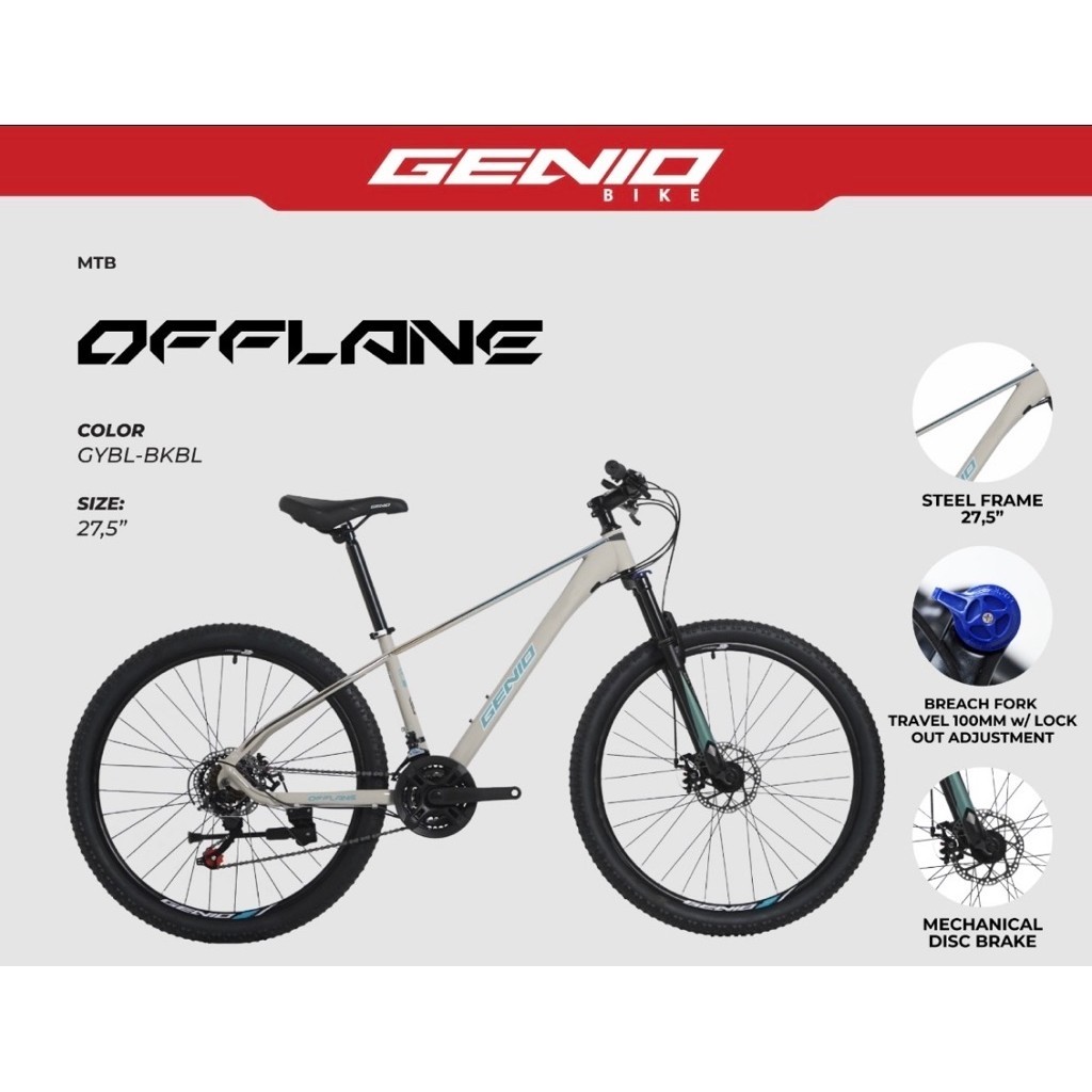 Sepeda Gunung MTB Genio 27,5 inch Offlane