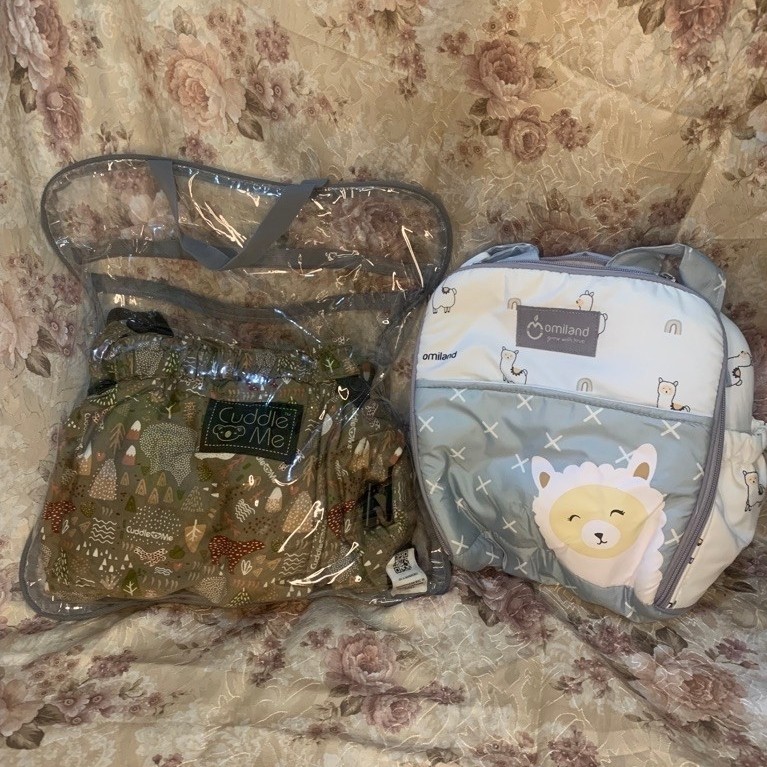 (Preloved) Cuddleme Levana Carrier - Gendongan bayi new born sd BB 17kg + Omiland Tas Bayi Selempang