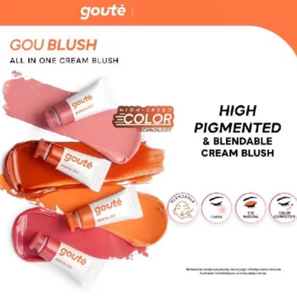Gouté Gou Blush All in One Cream Blush: Pipi Merona Alami, Glowing Seketika