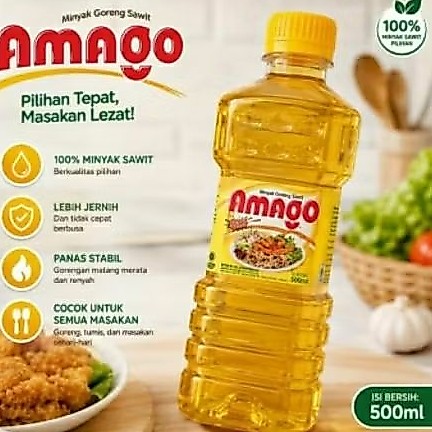 Minyak goreng amago 500 ml botol