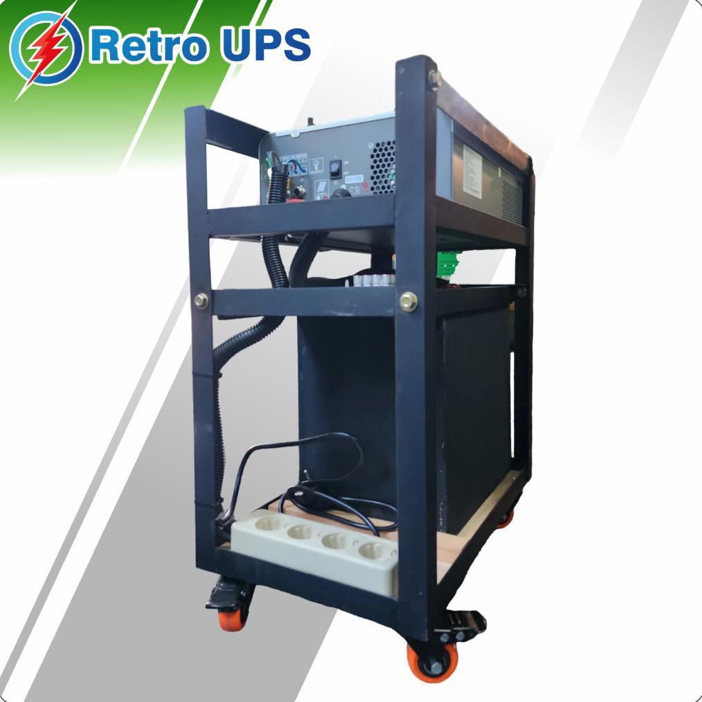 UPS Hybrid Solar Inverter 1500VA 1200W 12V PSW Low Frequency + Baterai LiFePO4 Paket Lengkap untuk B