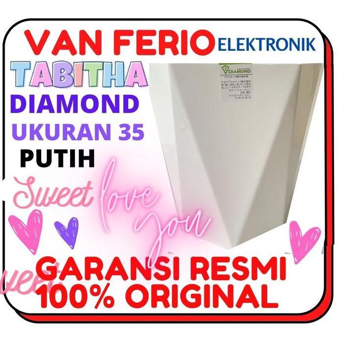 Harvest- Pot Bunga Tanaman Tinggi Tabitha Diamond Putih 35 - Diamond 35