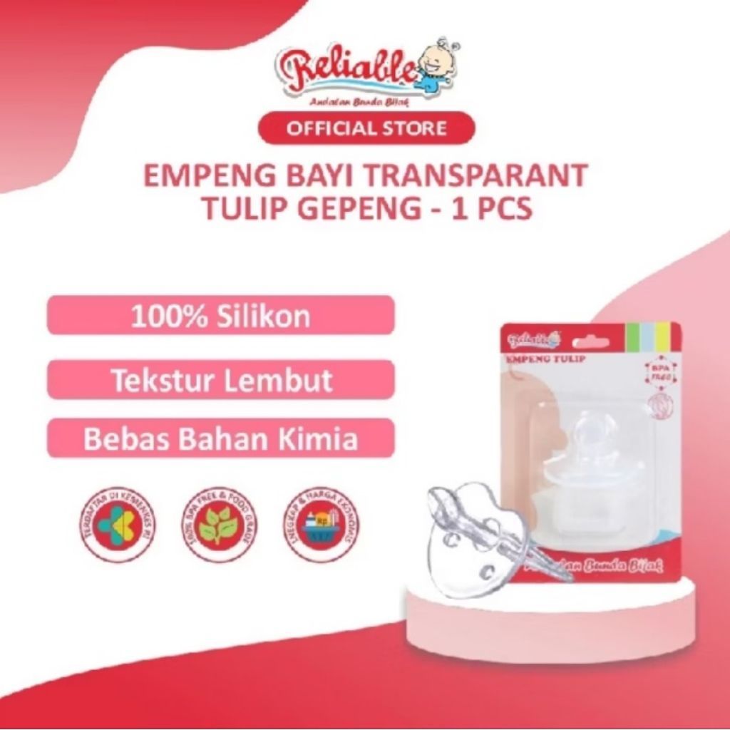 Reliable Empeng Tulip Gepeng Transparant