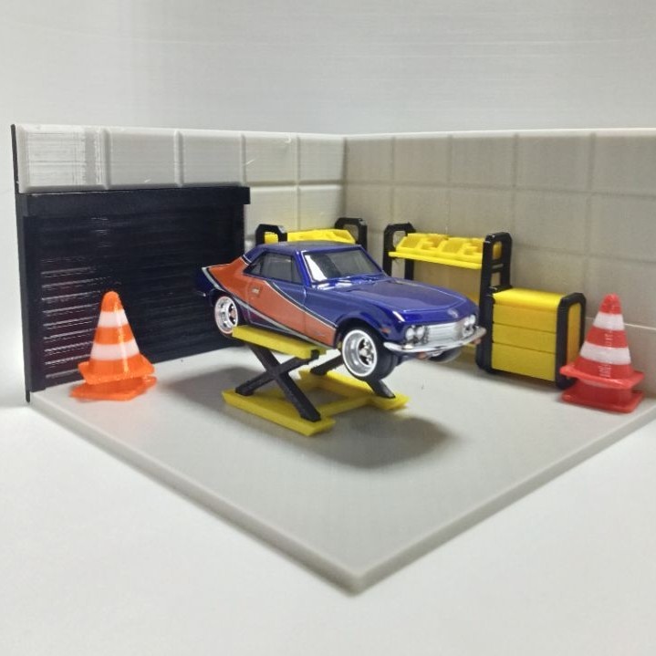 Maket Cone Jalan Raya Miniatur Diorama Hotwheels 2 Warna