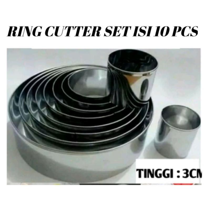 Ring cutter set bulat/cutter kue/cookie kue/cetakan kue/ring cutter set 10/ ring cutter murah