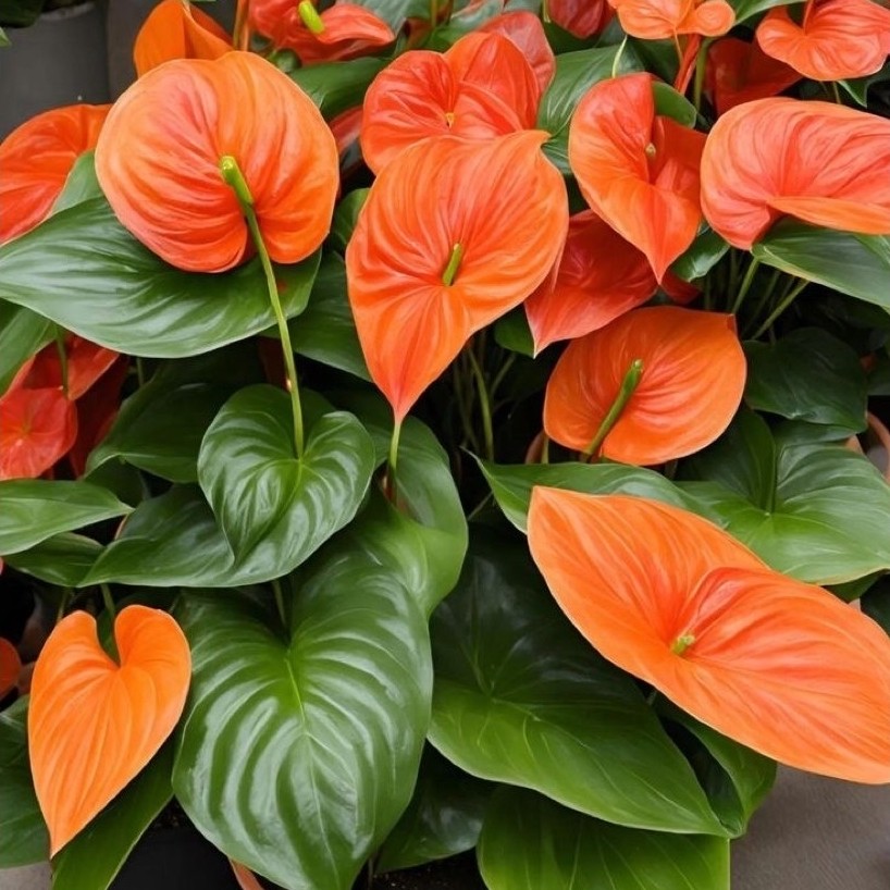 Anthurium Mickey Mouse Orange Indoor Plant