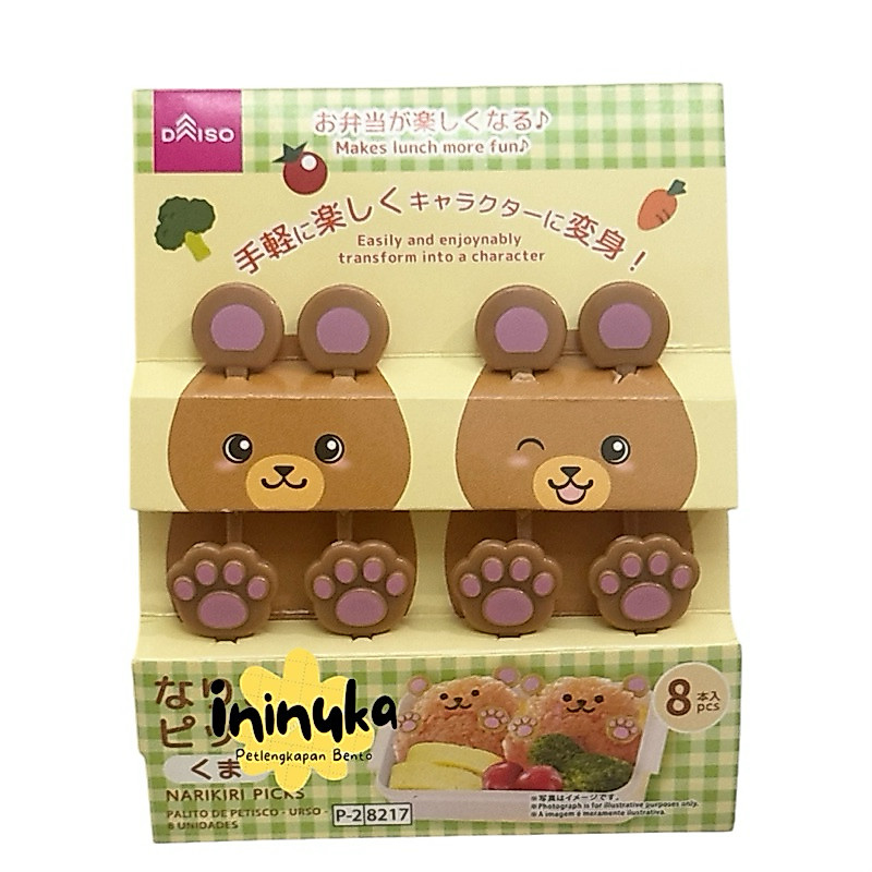 [Daiso] Bento Food Pick Bear Tusukan Hiasan Bekal Bento