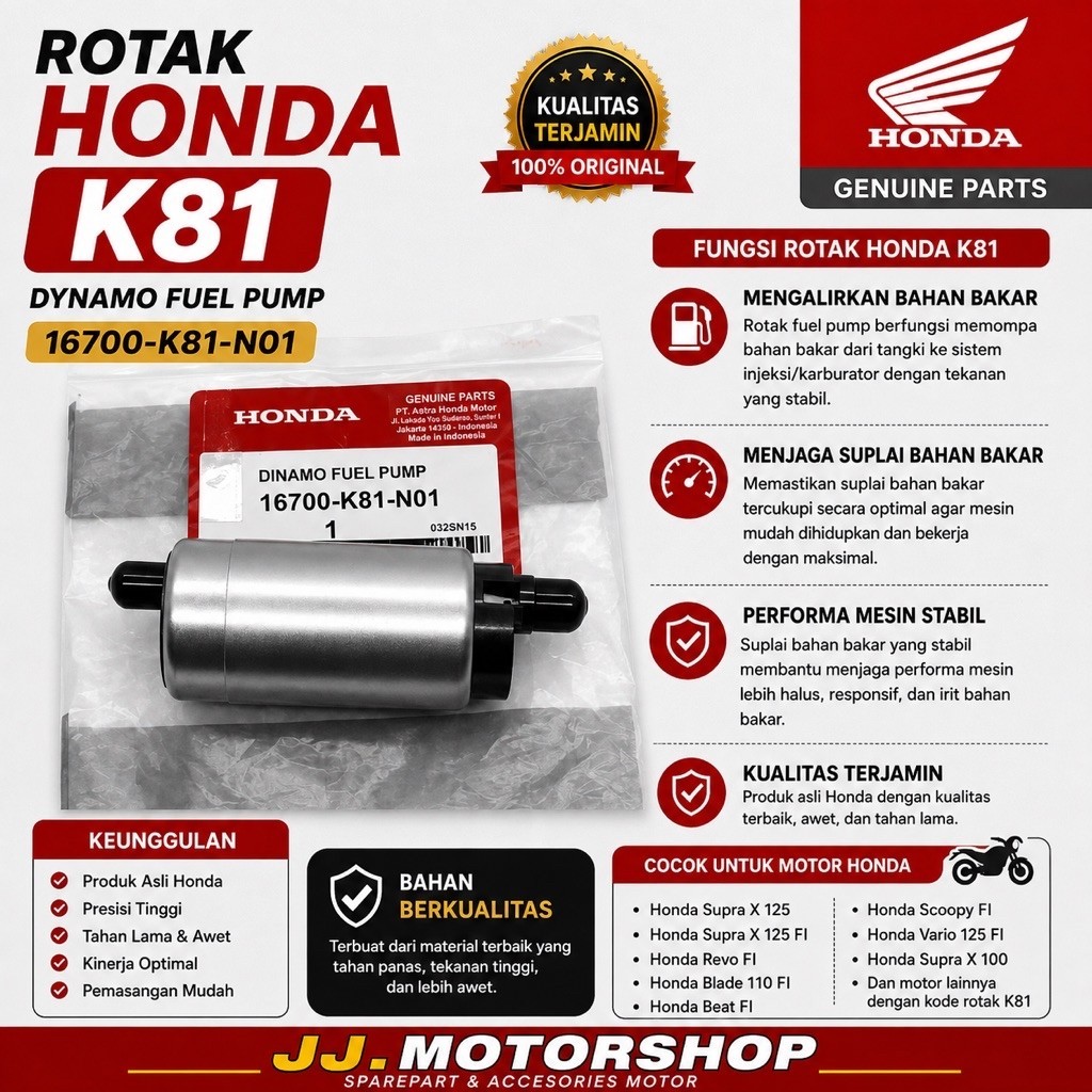 Rotak fuelpump beat esp beat street beat pop K81
