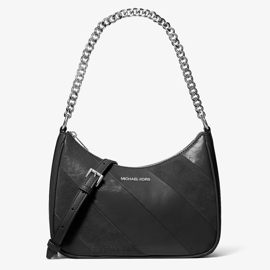 Tas shoulder sling bag MK jet set travel large convertible pochette black