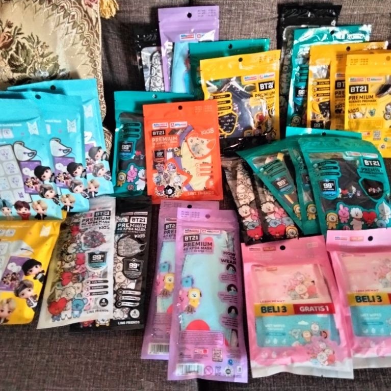 Masker BT21 | Tiny Tan adult n kids KF94 KF98 KN95 duckbill
