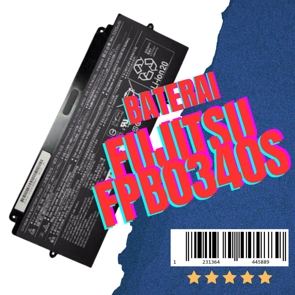 Baterai Laptop Fujitsu LifeBook U937 U938 U939 E548 Model FPB0340S