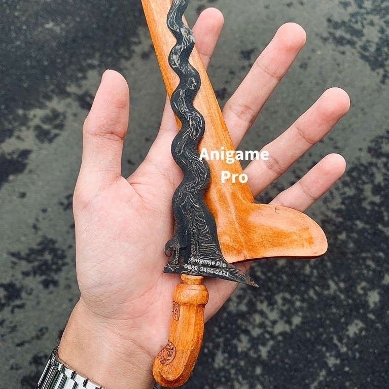 Keris Mini Patrem Sabuk Inten Luk 11 Antik