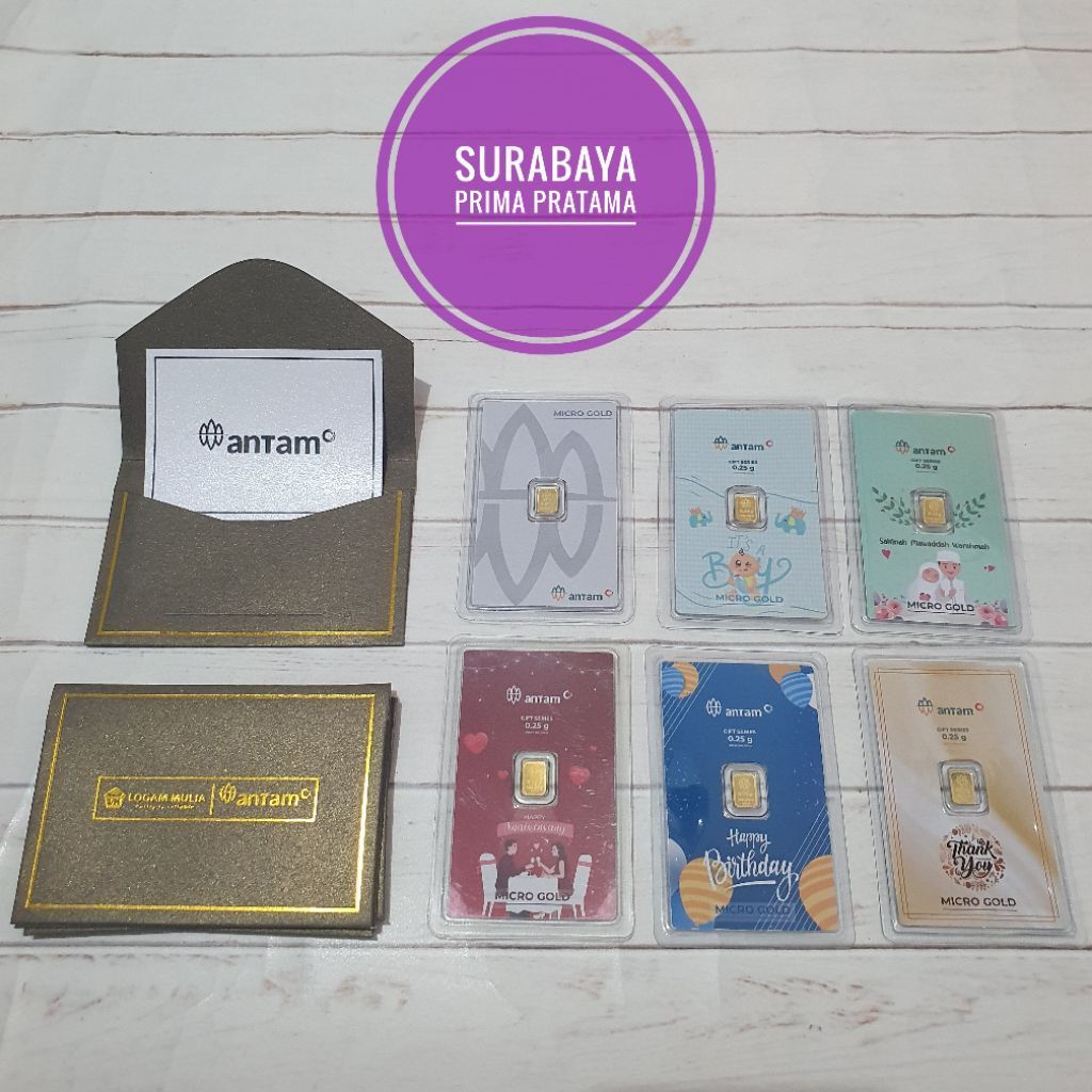 LM Logam Mulia Emas Micro Gold Antam x Hartadinata Abadi Gift Series 0,25 / 0.25 gr gram Premium Idu