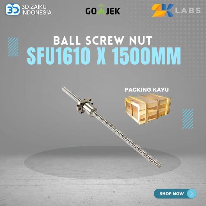 Zklabs Cnc Ball Screw Sfu1610 With Ball Screw Nut 1500 Mm Length