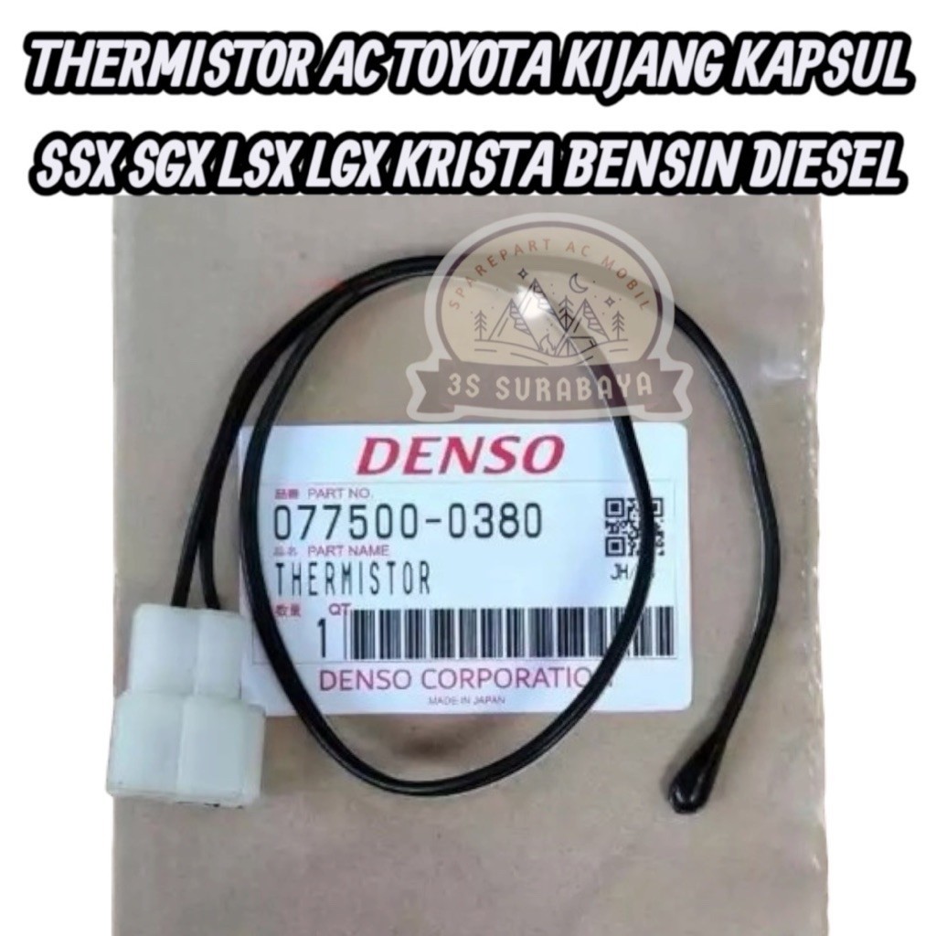 Thermistor Termistor Termis Termostat Sensor Dingin Evaporator Evap Epap Efap AC DEPAN Merek DENSO u