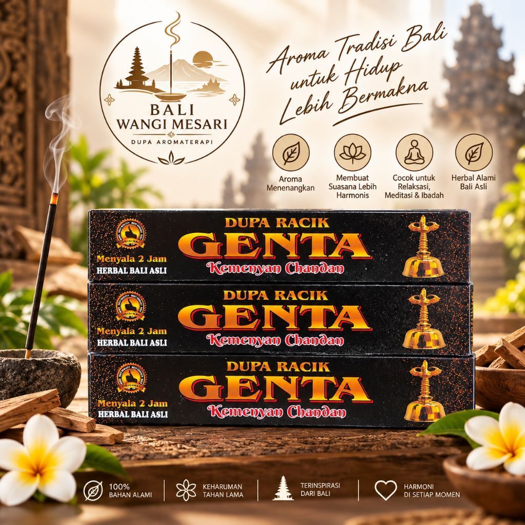 Dupa Harum / Insence Stick / Dupa Racik "GENTA" Aroma Kemenyan Chandan / Dupa Aromaterapi Isi ±36 St