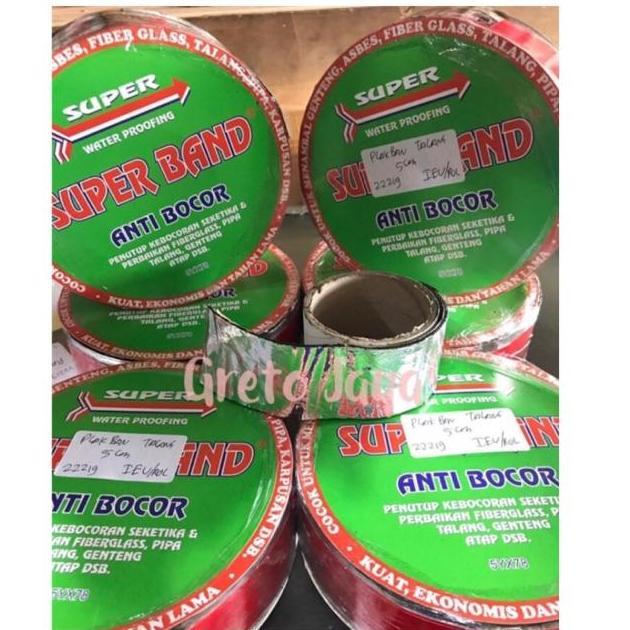 Jgrds59_Store - ( 1 Rol - 5Cm ) Plakban Lakban Tambal Talang Asbes Atap Genteng Canopy Kanopi Pipa T