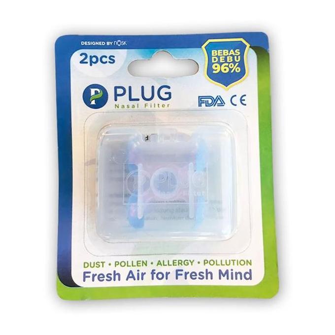 Plug Nasal Filter Hidung 3 Lapis Isi 2 Masker Hidung 3 Ply Penyaring Debu Polusi Polos
