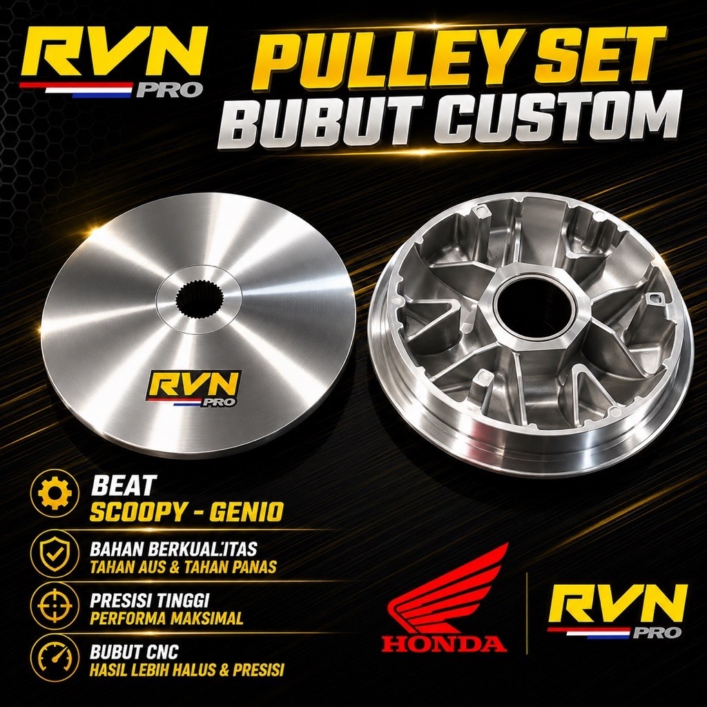 RUMAH ROLLER ROLER PULLEY KIPAS RACING BUBUT CUSTOM GENIO BEAT FI ESP STREET NEW DELUXE POP SCOOPY F