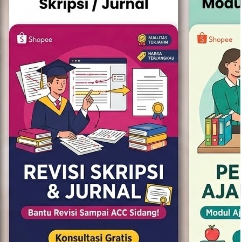Jasa Turnitin & turuni angka turnitin perbaikan /revisi skripsi / jurnal • modul ajar, ATP, dan lain